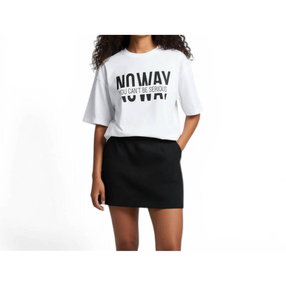 NEW AMBAR no way printed relaxed fit t-shirt in white